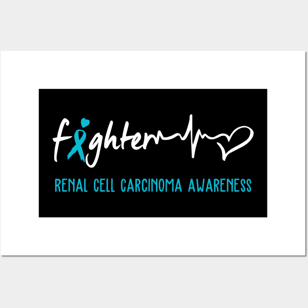 Renal Cell Carcinoma Awareness Support Renal Cell Carcinoma Fighter Gifts Wall Art by ThePassion99